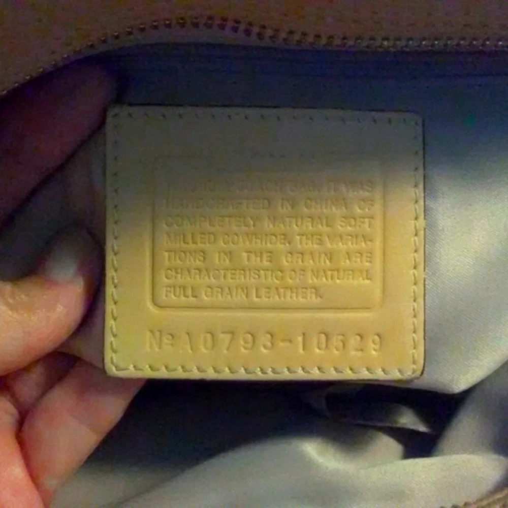 Coach Beige Leather Shoulder Bag with Tassel - Picture 9 of 15